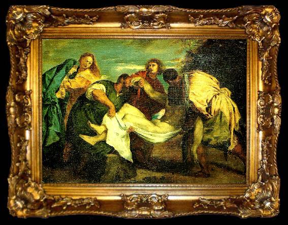 framed  Eugene Delacroix la mise au tombeau, ta009-2